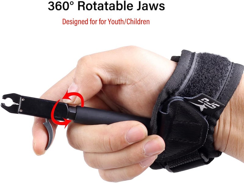 SOPOGER Archery Bow Release for Compound Bow Youth Bow Trigger 360° Adjustable Wrist Release Aids for Adults Kids Hunting Shooting Accessories - Image 3